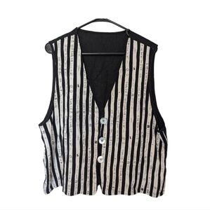 Vintage Homemade vest XL cute sayings on the fabric one of a kind teacher core